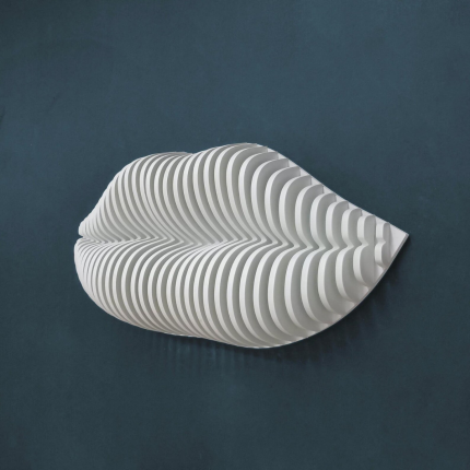 Parametric Lips 3D Wall Art | Modern Wooden Wall Hanging